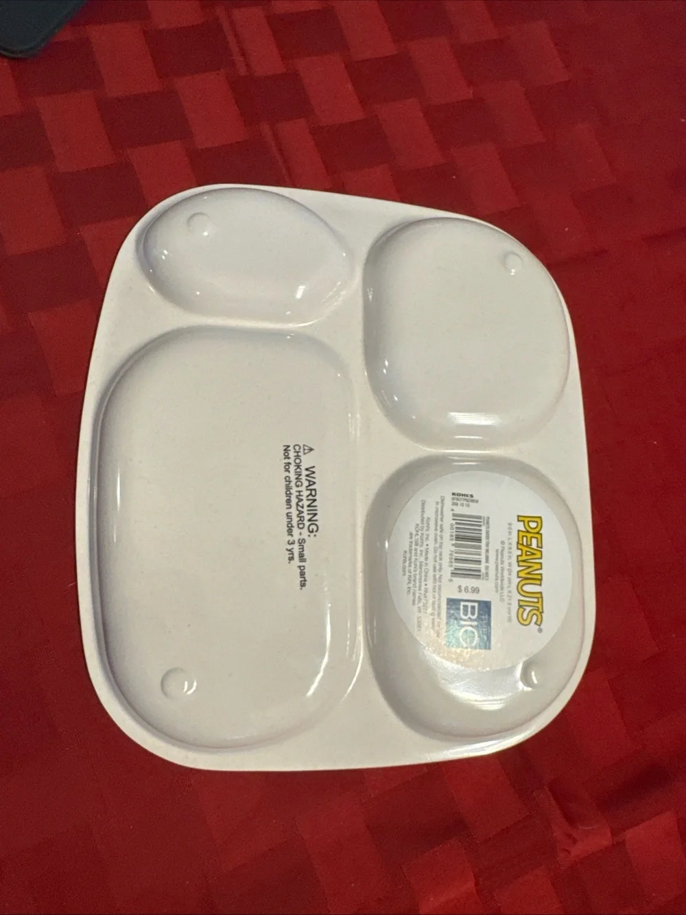 Peanuts Kids Sectioned Snack Tray - Multicolor